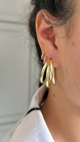 Trio Chunky Gold Hoop