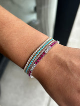 Ruby & CZ Tennis Bracelet