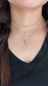 Pave Medium Star Of David Pendant