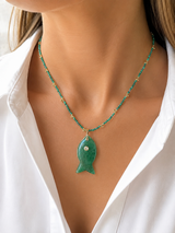 Agate Fish Necklace