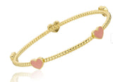 Rope Enamel Heart Bangle