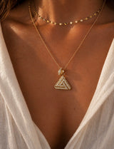 Triangle Circle Charm Necklace