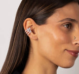 CZ Multi Shape Triple Fancy Ear Cuff