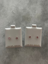 14k Gold Heart Screwbacks