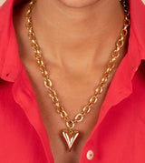 Puffy Heart Pendant Necklace