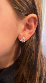 Pave Star of David Studs