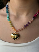 Multi Color Heart Necklace