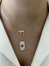 Pave Chai Pendant Necklace