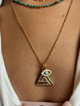 Triangle Circle Charm Necklace