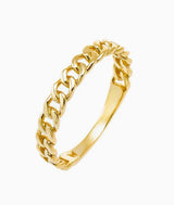 Solid Cuban Chain Eternity Ring