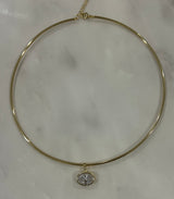 Wired Solitaire Pendant Necklaces