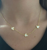 Rope Bezeled Butterfly Neclace