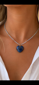 Capri Agate Heart Necklace