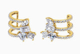 CZ Multi Shape Triple Fancy Ear Cuff
