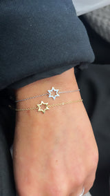 Open Star Of David Bracelet