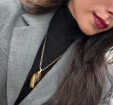 Paperclip Brown Pendant