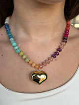 Multi Color Heart Necklace