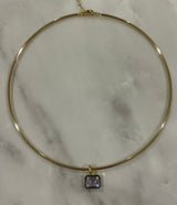 Wired Solitaire Pendant Necklaces