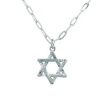 Rustic Star Of David Necklace