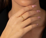 Solid Cuban Chain Eternity Ring