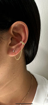 Stud Chain with Pave Cuff