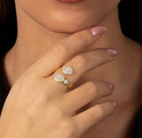 Pave Oval Wrap Snake Band Ring