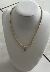 Emerald Cut Rope Necklace