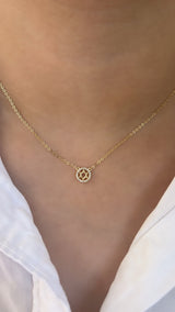 Circle Star Of David Necklace