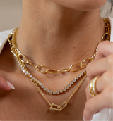 U Link Pave Necklace