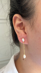 Drop Pearl Studs