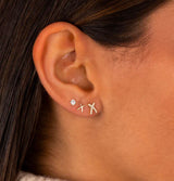 CZ's & X's Stud Earring Combo Set