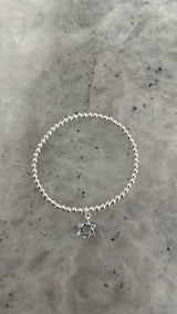 Star of David Charm Gold Ball Bracelet