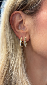 Emma Double Row Cz Hoops