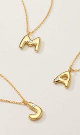 Bubble Initial Necklace with Cz