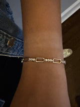 Lela Tennis Paperclip Bracelet