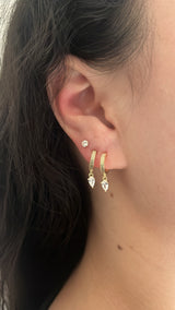 Teardrop Charm Railroad Hoop