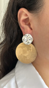 Noa Two Tone Statement Earring