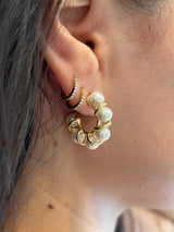 Summer Pearl Hoops