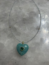 Capri Agate Heart Necklace
