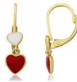 Enamel Hearts Dangle Earring