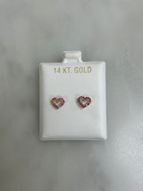 Lola 14k gold open heart Screwbacks