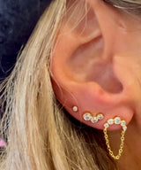 Isabella Horseshoe Bezel Stud Set