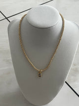 Emerald Cut Rope Necklace
