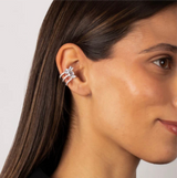 CZ Multi Shape Triple Fancy Ear Cuff