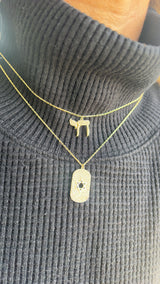 Pave Chai Pendant Necklace