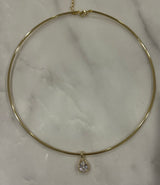 Wired Solitaire Pendant Necklaces