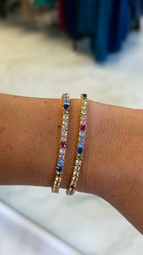 Rainbow Tennis Bracelet