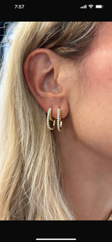 Emma Double Row Cz Hoops