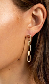 Cz Link Earrings