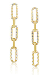 Cz Link Earrings